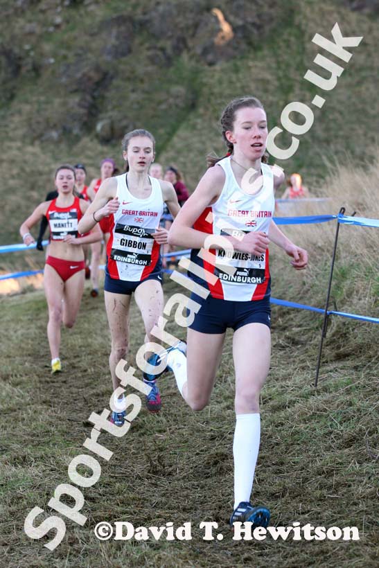 Harriet Knowles-Jones during the junior womens 4k BUPA Great Edinburgh Cross Country. Photo: David T. Hewitson/Sports for All Pics